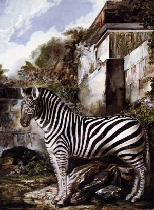 Zebra Oil painting by Luis Paret y Alcazar