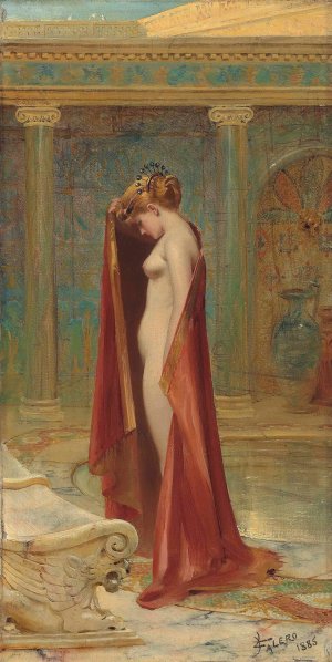 A Beauty by Luis Ricardo Falero Oil Painting