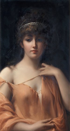 A classical beauty by Luis Ricardo Falero Oil Painting