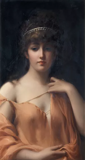 A classical beauty by Luis Ricardo Falero Oil Painting