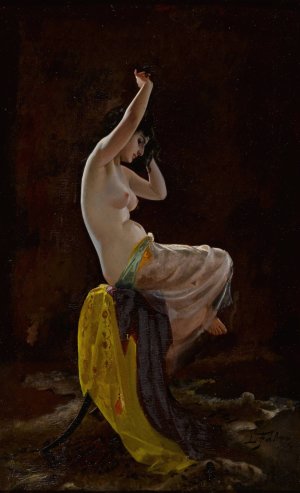 A Private Moment by Luis Ricardo Falero Oil Painting