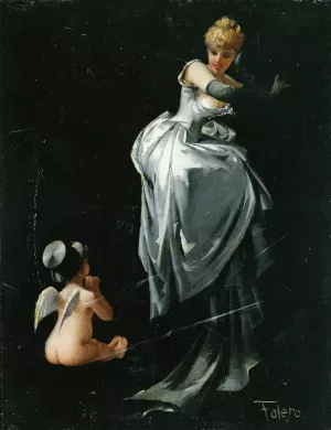 Caught in the Web by Luis Ricardo Falero Oil Painting