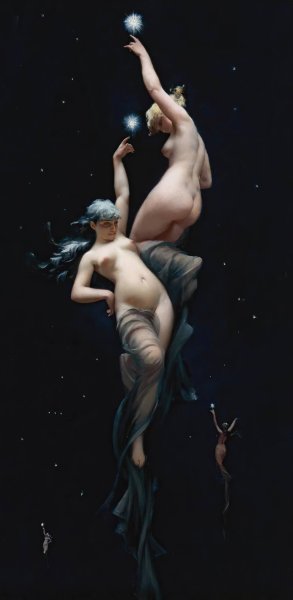 Moonlit Beauties by Luis Ricardo Falero Oil Painting