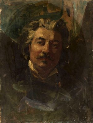 Portrait of Cyprian Godebski by Luis Ricardo Falero Oil Painting