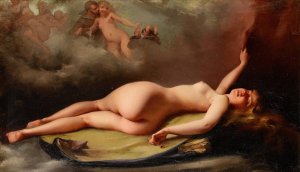 Reclining nude by Luis Ricardo Falero Oil Painting