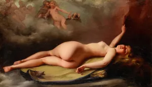 Reclining nude by Luis Ricardo Falero Oil Painting
