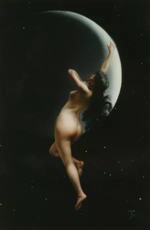 The Moon Nymph Oil painting by Luis Ricardo Falero