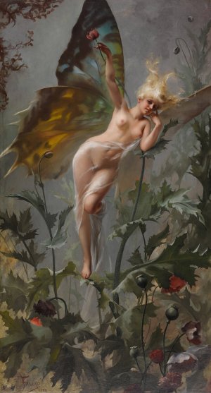 The Poppy Fairy by Luis Ricardo Falero Oil Painting