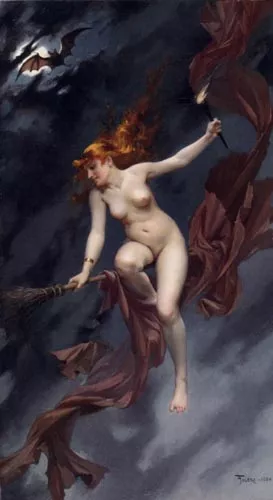 The Witches Sabbath by Luis Ricardo Falero - Oil Painting Reproduction