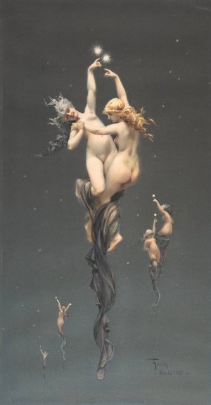 Twin Stars by Luis Ricardo Falero Oil Painting