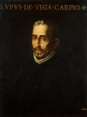 Portrait of Felix Lope de Vega by Luis Tristan De Escamilla Oil Painting
