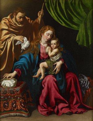 Holy Family by Luis Tristan Oil Painting