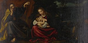 The Rest on the Flight into Egypt by Luis Tristan Oil Painting