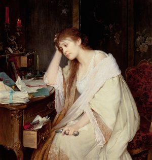 Telegram by Luisa Max Ehrlerova Oil Painting