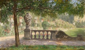 Motiv aus dem Mirabell-Park by Luise Begas-Parmentier Oil Painting