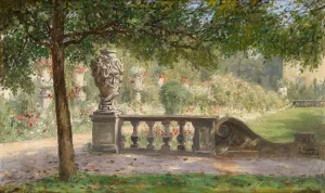 Motiv aus dem Mirabell-Park by Luise Begas-Parmentier Oil Painting