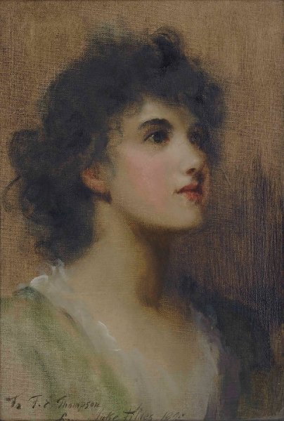 Main Product Photo of A Reverie  Painting by Luke Fildes