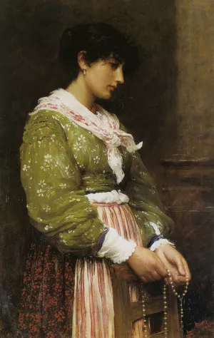 Devotion Oil painting by Luke Fildes
