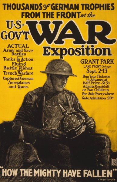 Thousands of German trophies from the front at the U.S. gov't war exposition  by Lyford Philip - Hand-Painted Oil Painting Reproduction