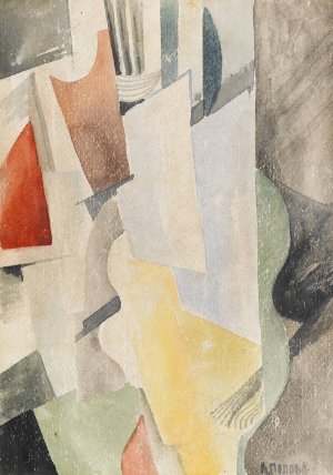 Cubist Study by Lyubov Popova Oil Painting