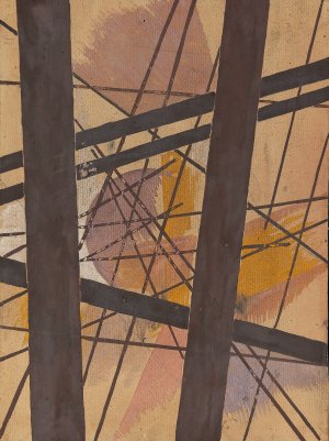 Raum-Kraft Komposition by Lyubov Popova Oil Painting
