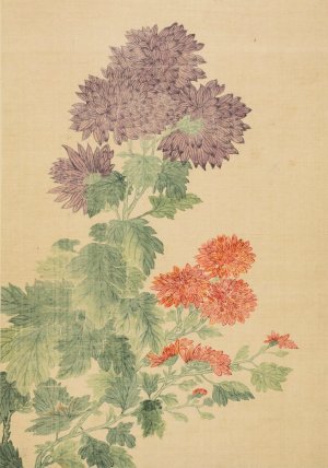Chrysanthemums by Ma Yuanyu Oil Painting