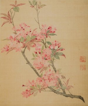Crabapple Blossoms by Ma Yuanyu Oil Painting