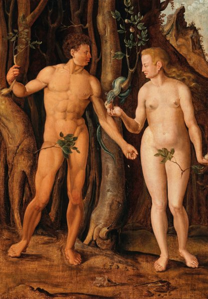 Adam and Eve by Maarten Van Heemskerck - Hand-Painted Oil Painting Reproduction