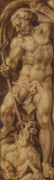 Neptune Stabbing a Sea Horse by Maarten Van Heemskerck Oil Painting