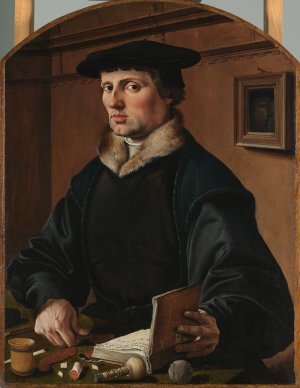 Portrait of a Man, possibly Pieter Gerritsz Bicker by Maarten Van Heemskerck Oil Painting