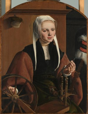 Portrait of a Woman, possibly Anne Codde by Maarten Van Heemskerck Oil Painting