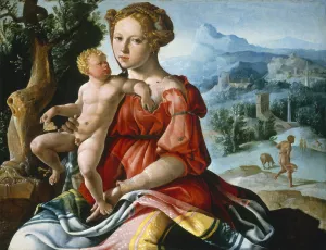 The Rest on the Flight into Egypt Oil painting by Maarten Van Heemskerck