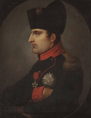Bust of Napoleon by Maciej Topolski Oil Painting