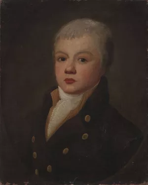 Childhood portrait of Jan Wolowicz Oil painting by Maciej Topolski