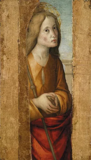 Figure of a Saint painting by Macrino D'Alba