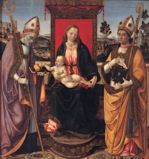 Holy Conversation by Macrino D'Alba Oil Painting