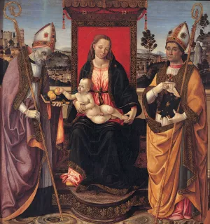 Holy Conversation by Macrino D'Alba Oil Painting
