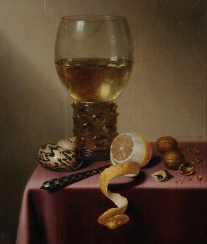Nature morte au citron by Maerten Boelema De Stomme Oil Painting