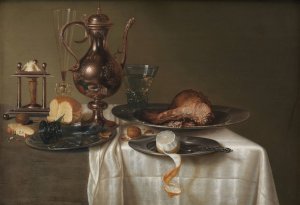 Still Life. Breakfast Piece by Maerten Boelema De Stomme Oil Painting