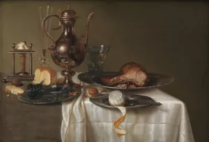Still Life. Breakfast Piece by Maerten Boelema De Stomme Oil Painting