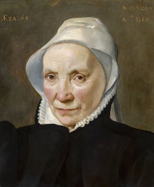 Portrait of an Old Woman by Maerten De Vos Oil Painting