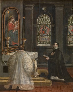 Saint Didacus of Alcala at Prayers by Maerten De Vos Oil Painting
