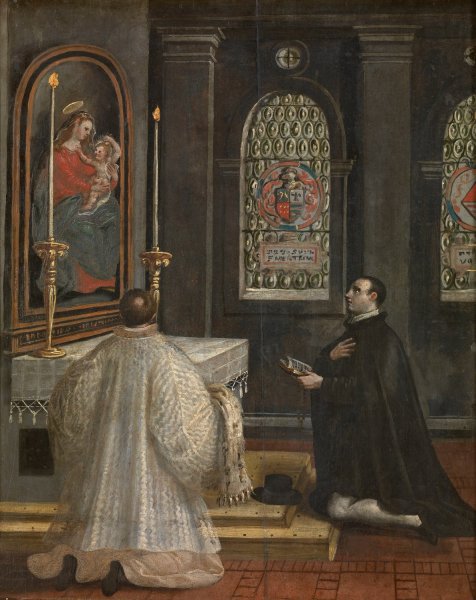 Saint Didacus of Alcala at Prayers by Maerten De Vos - Hand-Painted Oil Painting Reproduction