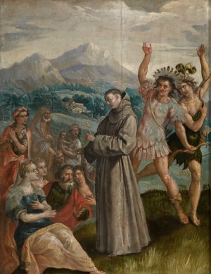 Saint Didacus Preaches in the Canary Islands by Maerten De Vos Oil Painting