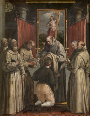 Saint Didacus Receives the Orderly Robe by Maerten De Vos Oil Painting