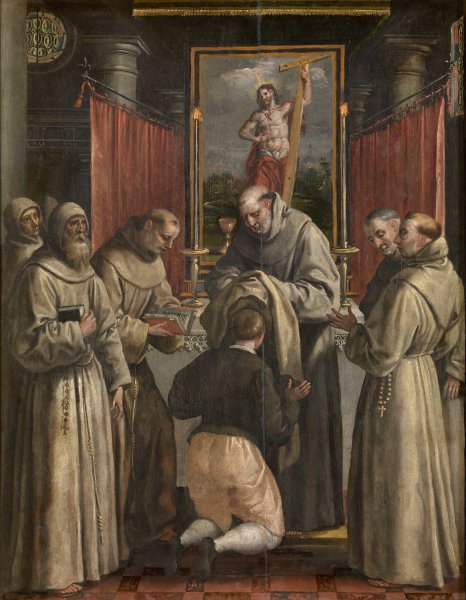Saint Didacus Receives the Orderly Robe by Maerten De Vos - Hand-Painted Oil Painting Reproduction