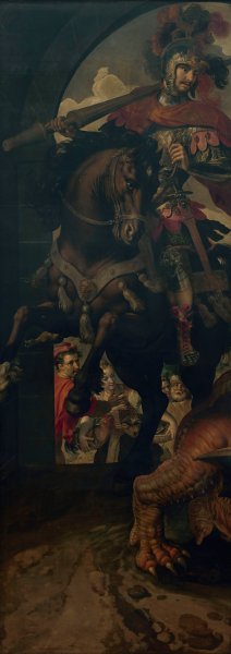 Saint George and the Princess of Silence Return to the City with the Vanquished Dragon by Maerten De Vos Oil Painting