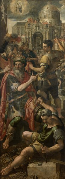 The King of Silesia has a Church Built in Honour of Mary by Maerten De Vos Oil Painting