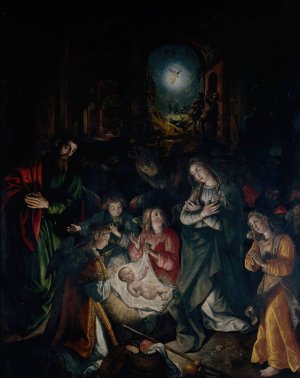 The Nativity by Maerten De Vos Oil Painting