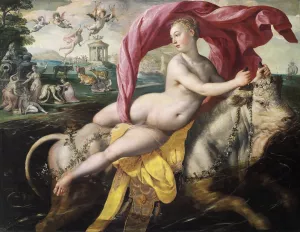 The Rape of Europa by Maerten De Vos Oil Painting